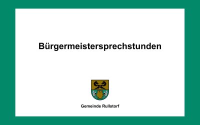 Bürgermeistersprechstunden